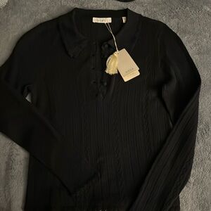 Doen black button long sleeve